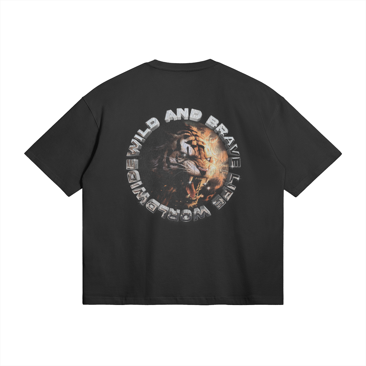 WILD & BRAVE TEE - BLACK