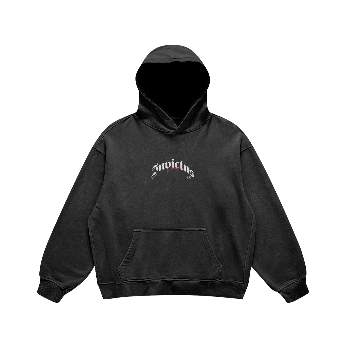 OVERSIZED 'ANY MEANS NECESSARY' HOODIE - BLACK